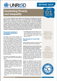 Combating Poverty and Inequality (Beyond 2015 Brief No. 1)